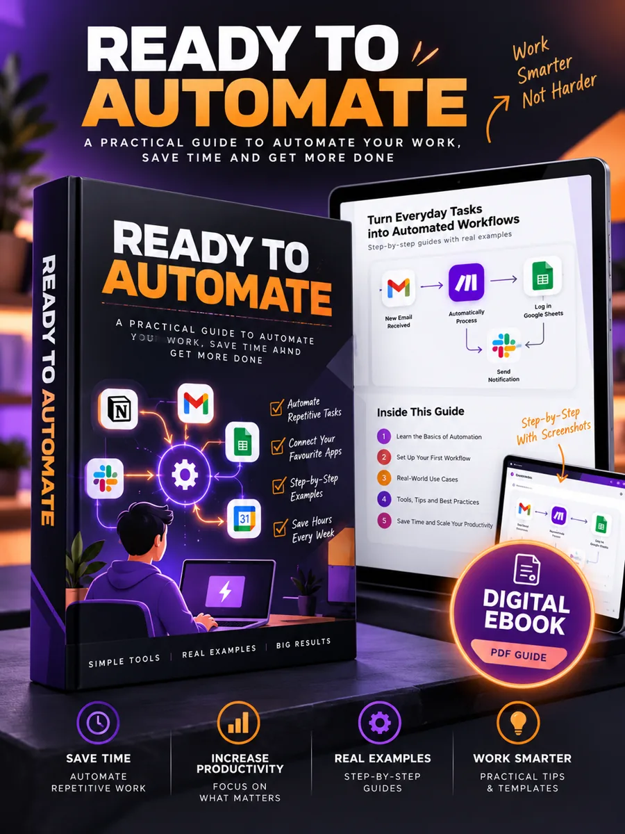 Ready to Automate Ebook product mockup